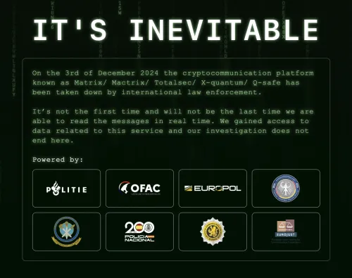 Suçlular tarafından kullanılan şifreli mesajlaşma servisi MATRIX kapatıldı post image